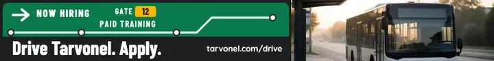Tarvonel bus operator hiring leaderboard ad template