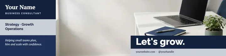 Let's grow consultant banner template