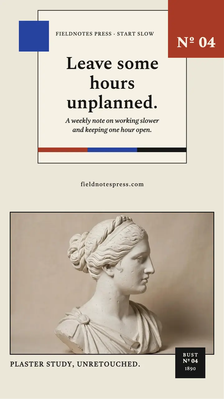 Start Slow bust quote story template