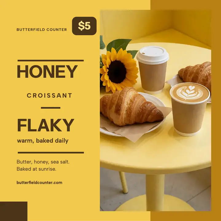 Butterfield Counter honey croissant special template