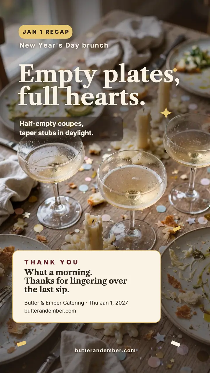 Morning-after brunch recap story template