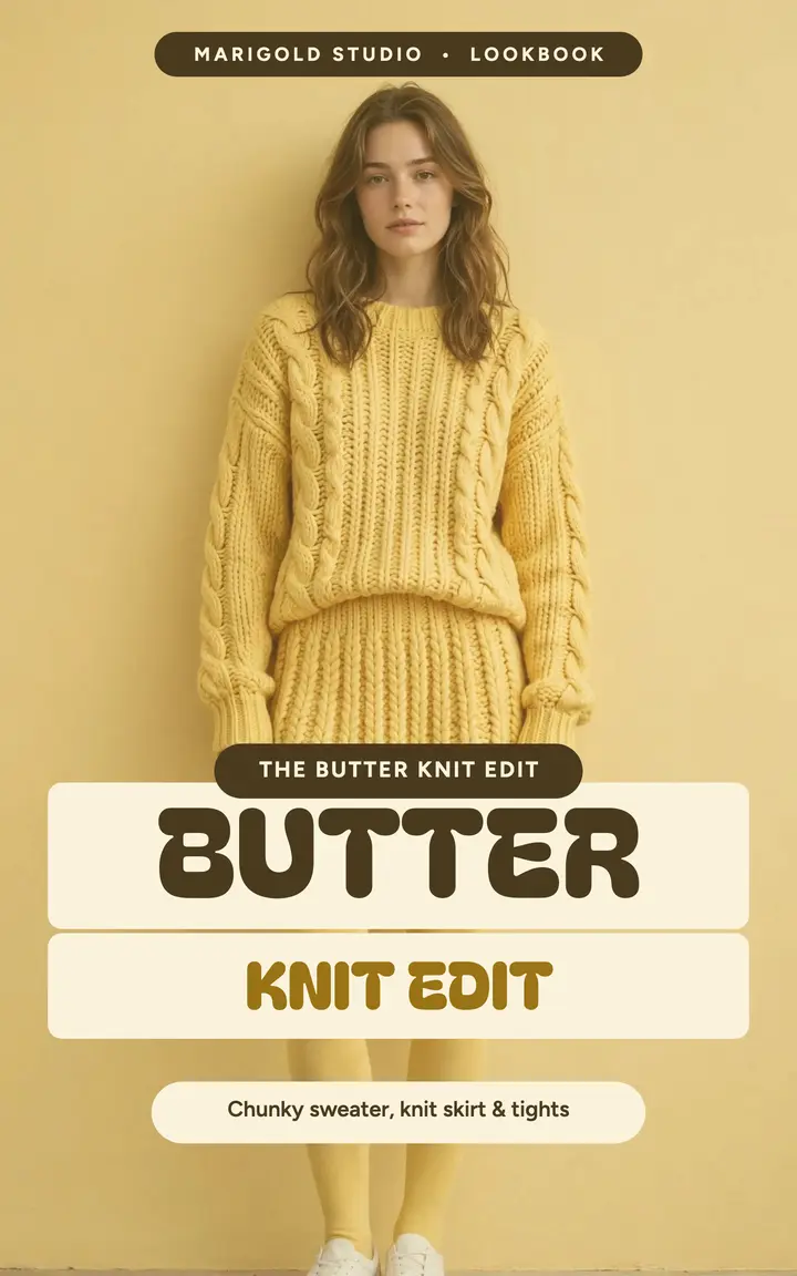 Marigold Studio butter knit lookbook: knit lookbook ebook cover template