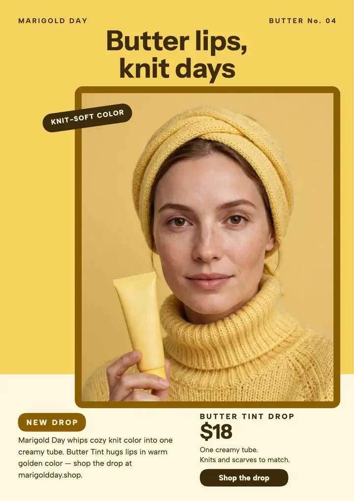 Marigold Day butter tint flyer template