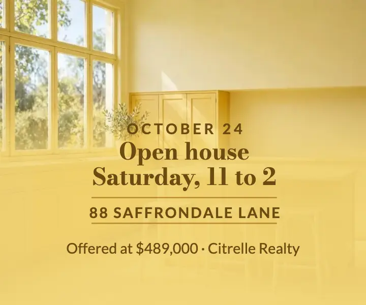 Citrelle Realty butter-yellow kitchen open house ad template