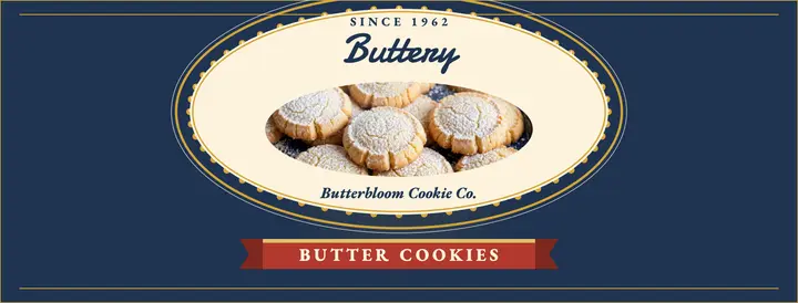 Butterbloom butter cookie tin cover template