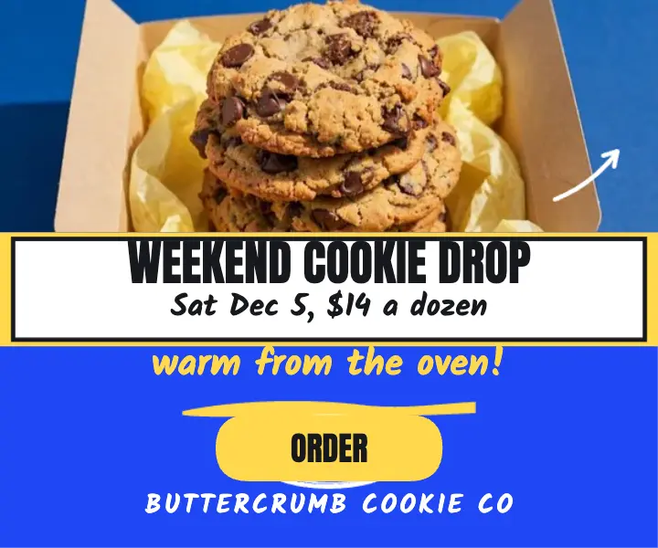 Buttercrumb weekend cookie drop ad template