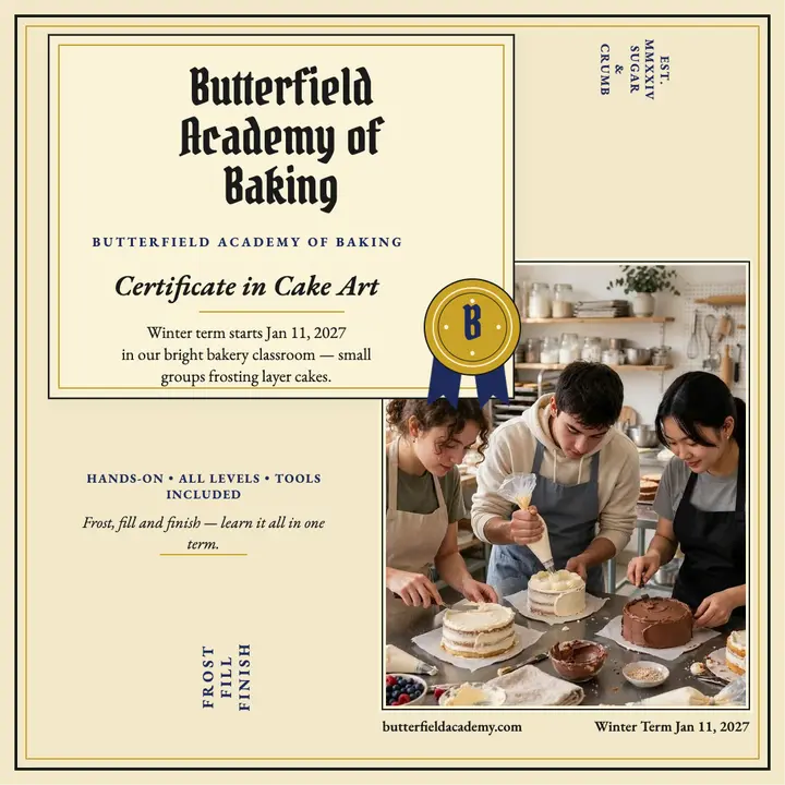 Butterfield baking certificate diploma post template