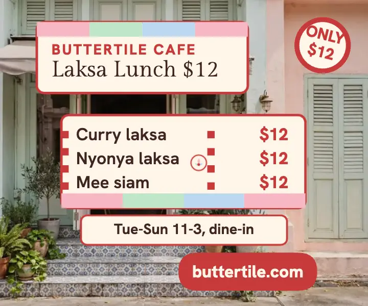 Buttertile Cafe laksa lunch ad template