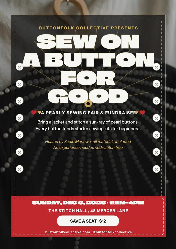 Buttonfolk pearly sewing fair flyer: sewing fair flyer template