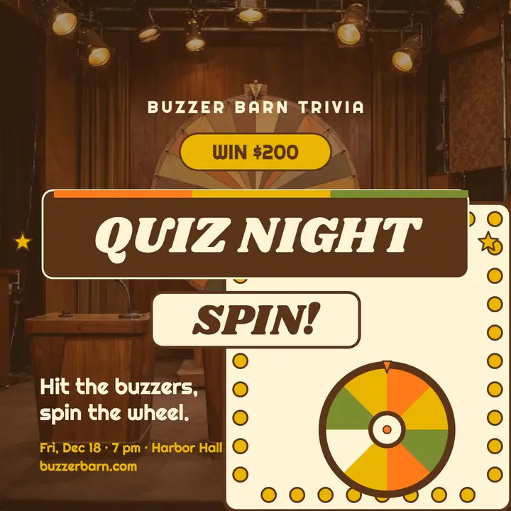 Buzzer Barn quiz night game-show post template