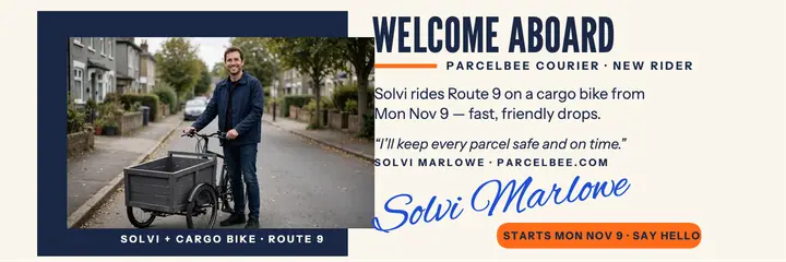 Parcelbee courier welcome aboard header template