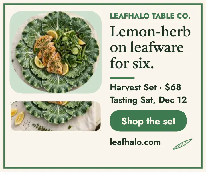 Leafhalo cabbage leaf set garden ad template
