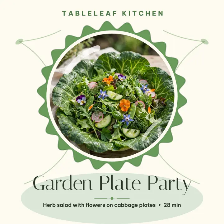 Tableleaf Kitchen garden salad podcast cover template