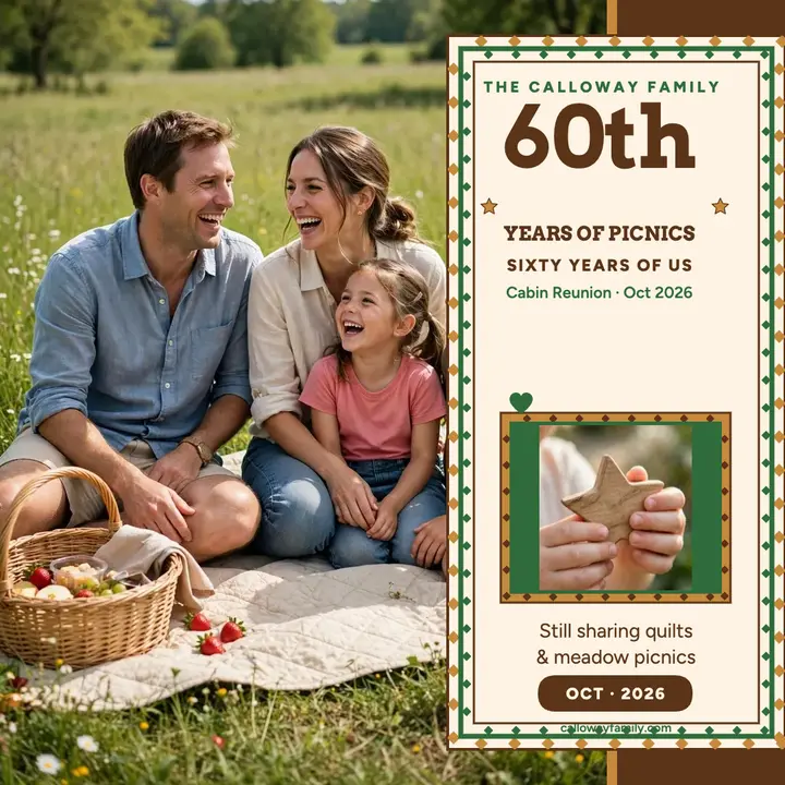 Calloway cabin reunion anniversary post template