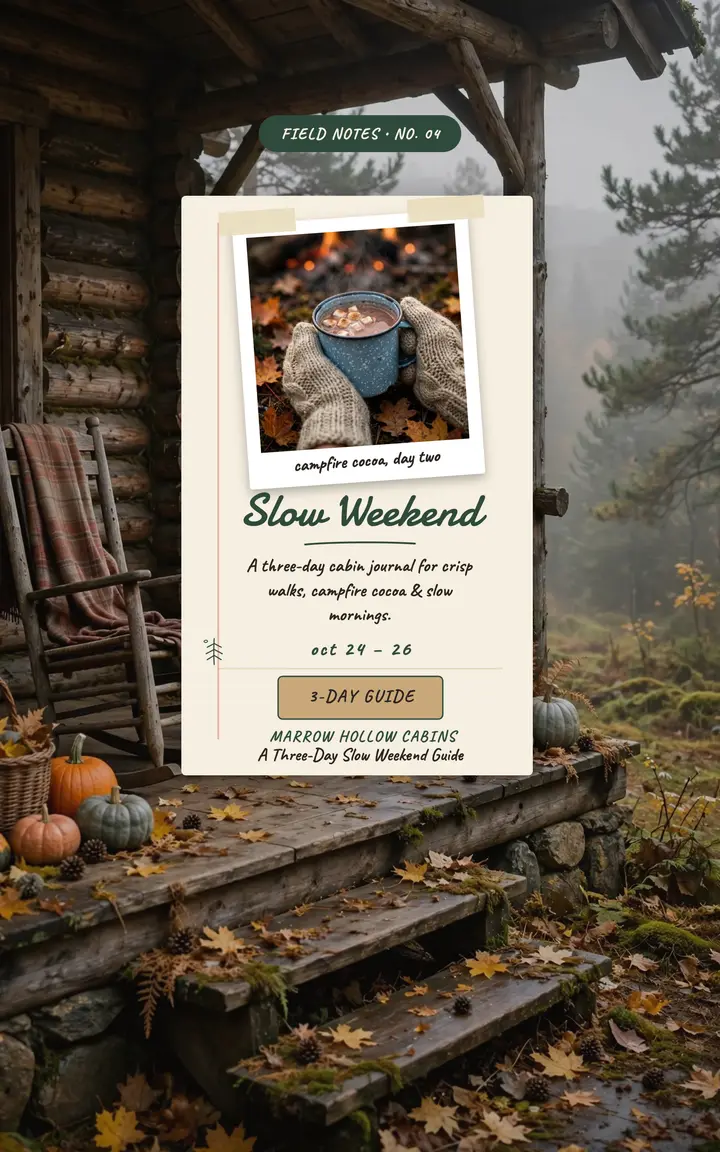 Marrow Hollow slow weekend journal cover template