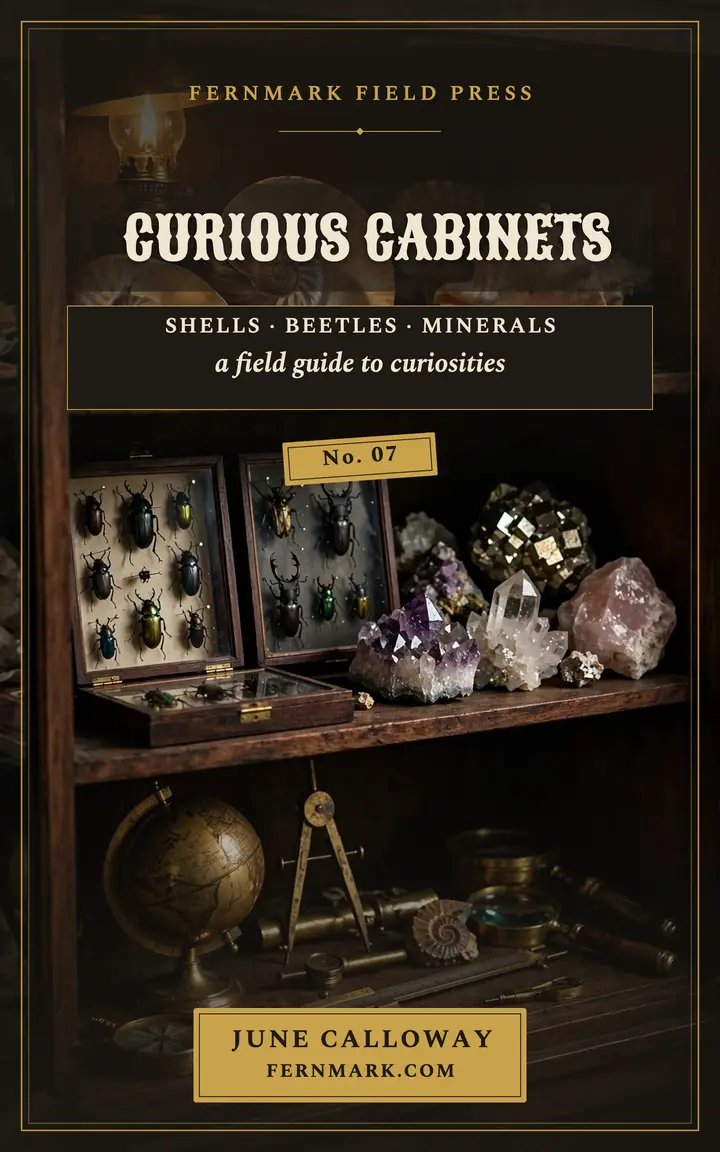 Curious Cabinets field guide ebook cover template