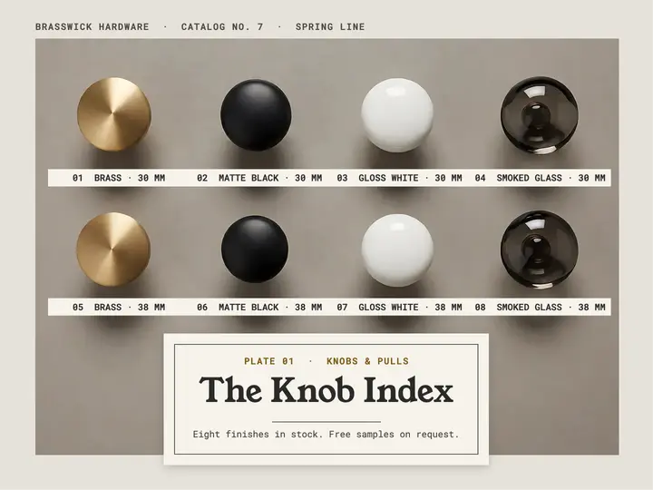 Brasswick knob index slide template