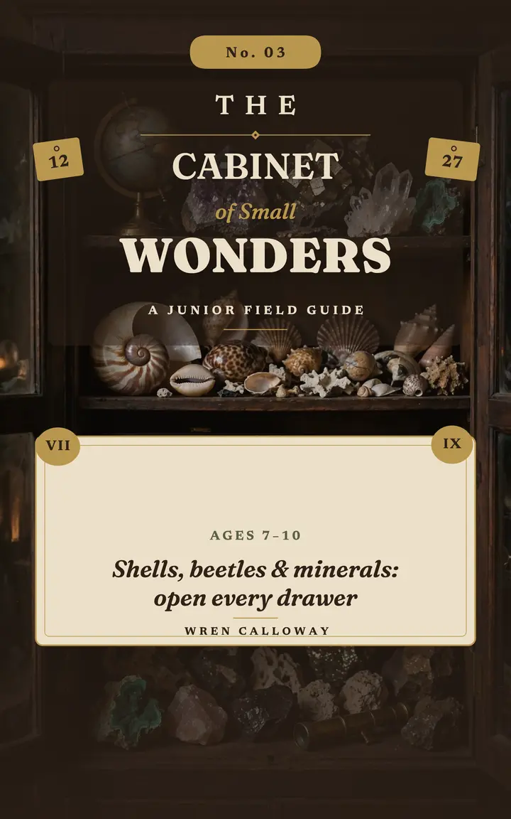 Cabinet of Small Wonders junior guide cover template