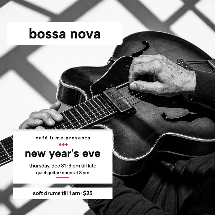 Cafe Lume New Year's Eve bossa night post template
