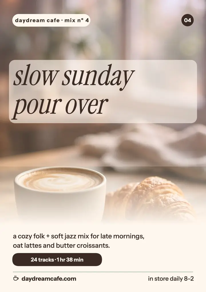 Daydream Cafe slow sunday mix flyer template