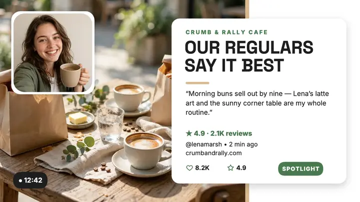 Crumb and Rally cafe review thumbnail template
