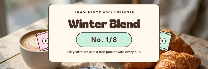 Sugarstamp winter blend sugar packet header template