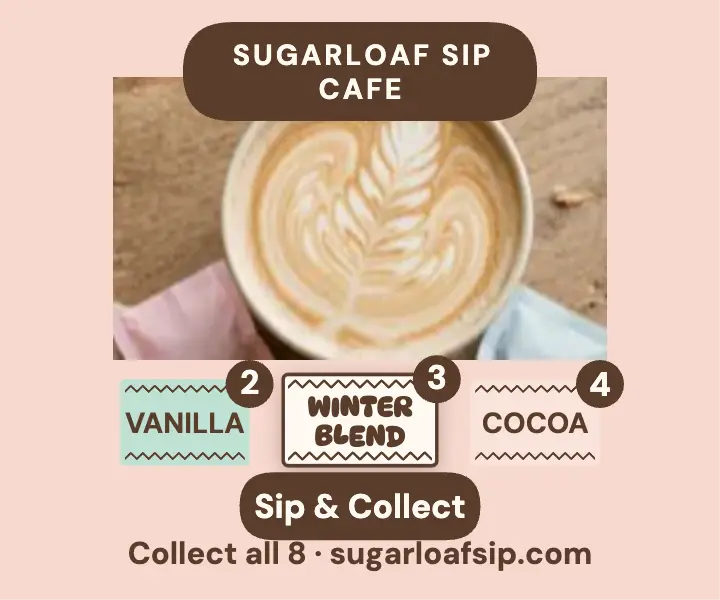 Sugarloaf winter blend sachet ad template