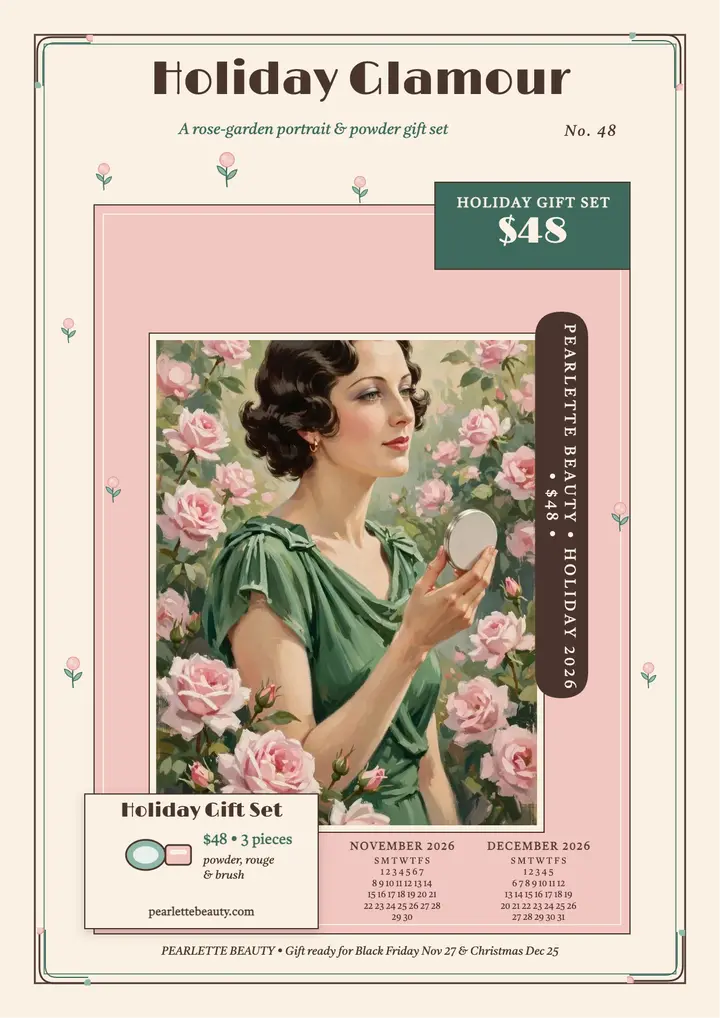 Pearlette holiday glamour gift flyer template