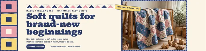 Mabel Threadworks baby quilt banner template