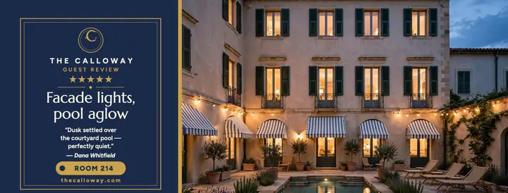 Calloway hotel guest review cover template