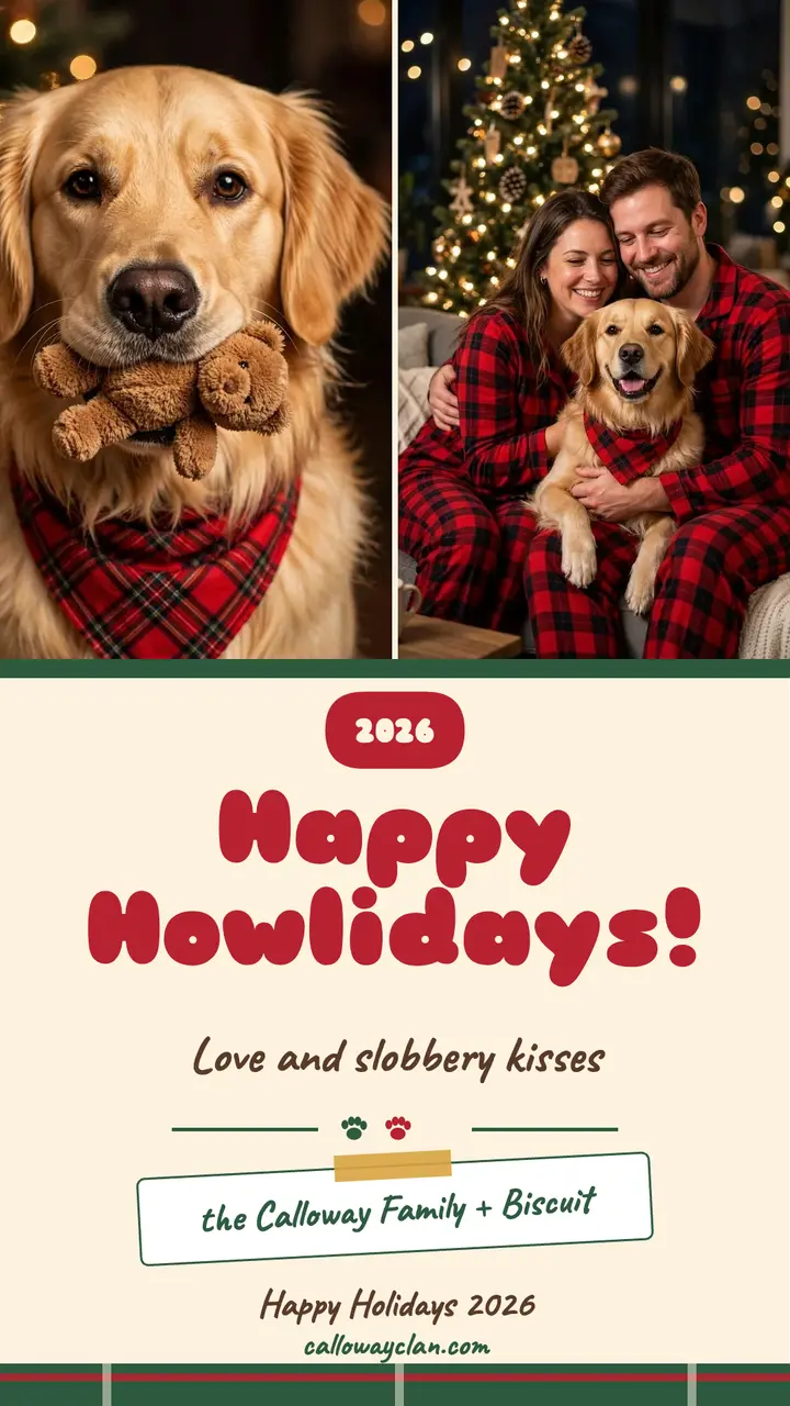 Calloway family plaid Christmas story template