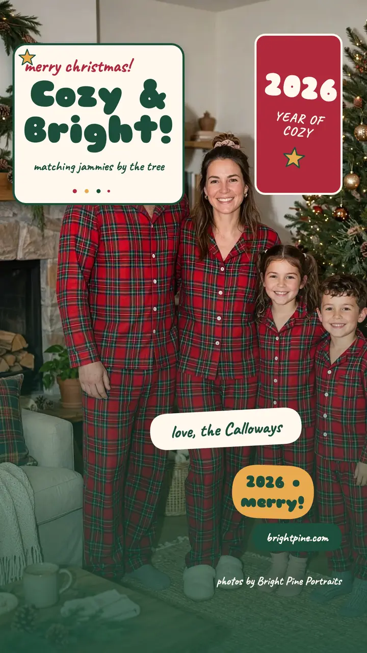 Calloway family matching pajamas story: family christmas story template