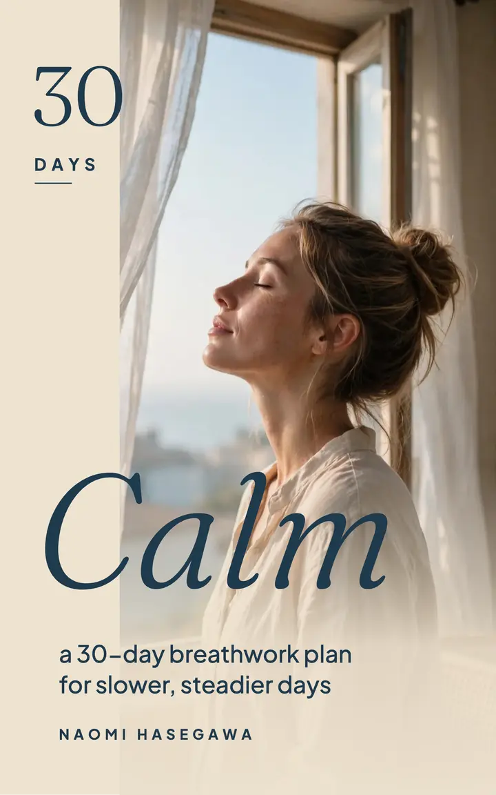 Calm breathwork plan cover template