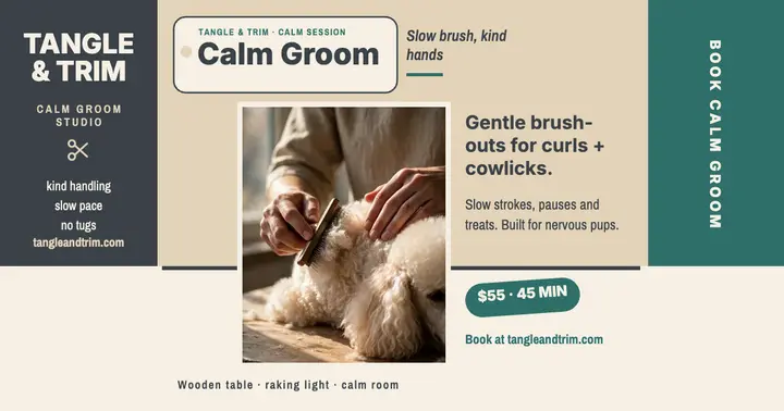 Tangle and Trim calm groom post template
