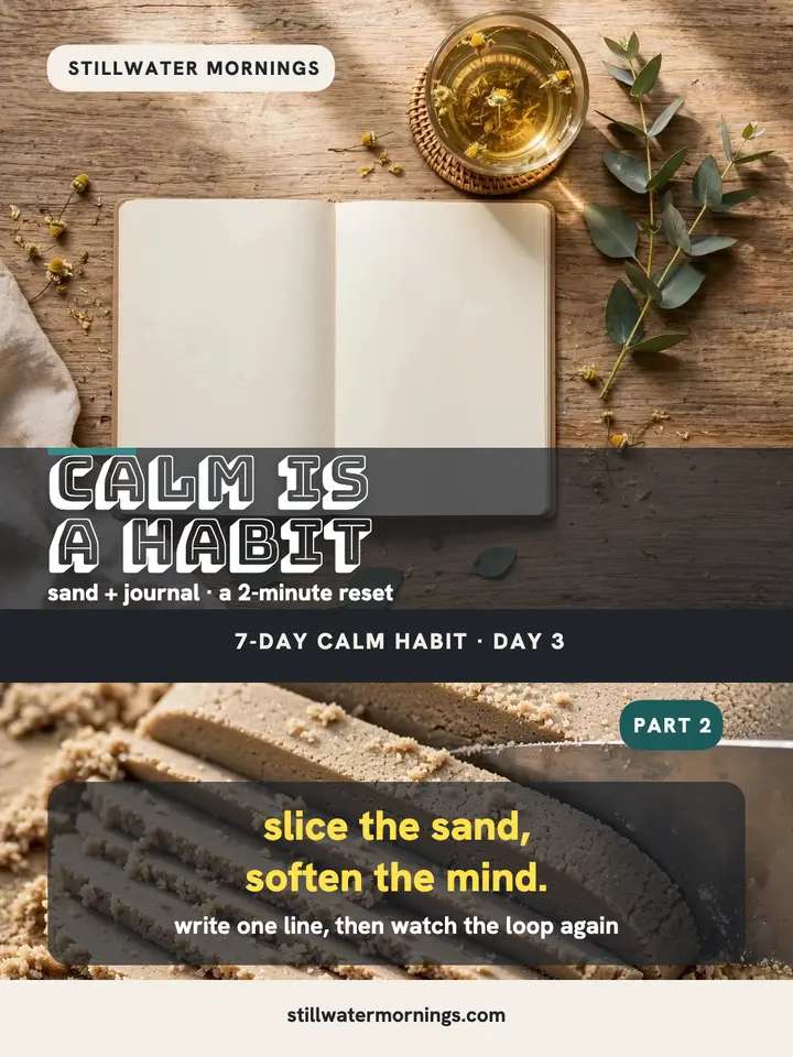 Stillwater Mornings calm habit split post template