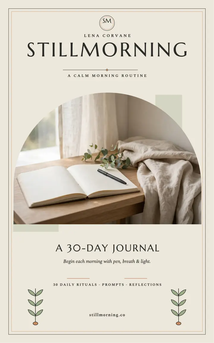 Stillmorning journaling guide cover: journaling guide ebook cover template