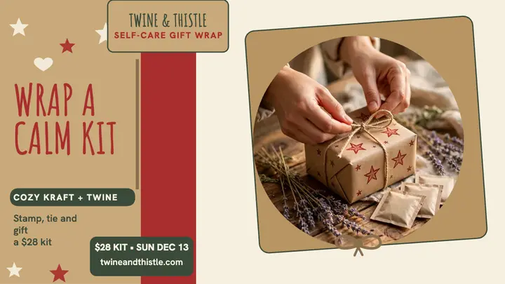 Wrap a Calm Kit kraft thumbnail template
