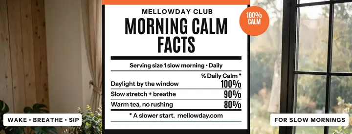 Mellowday calm morning facts cover template