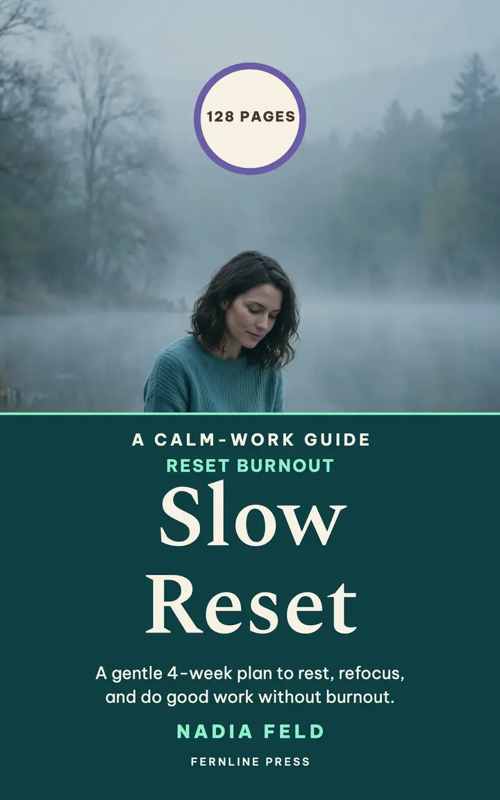 Slow Reset calm work ebook cover template