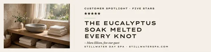 Stillwater calm spa review banner: spa review banner template