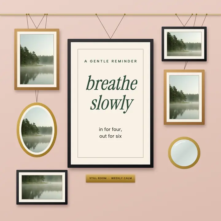 Still Room calm gallery wall affirmation post: calm affirmation print post template