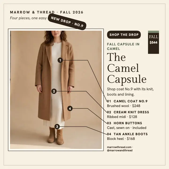 Marrow and Thread camel capsule callouts template