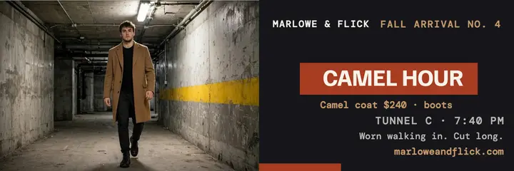 Camel tunnel arrival header, Marlowe and Flick template
