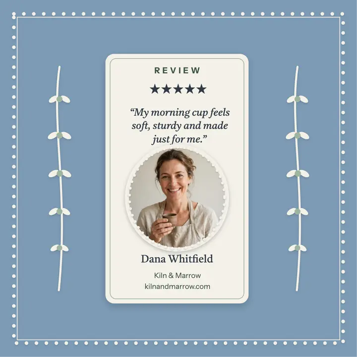 Kiln and Marrow cameo review post template