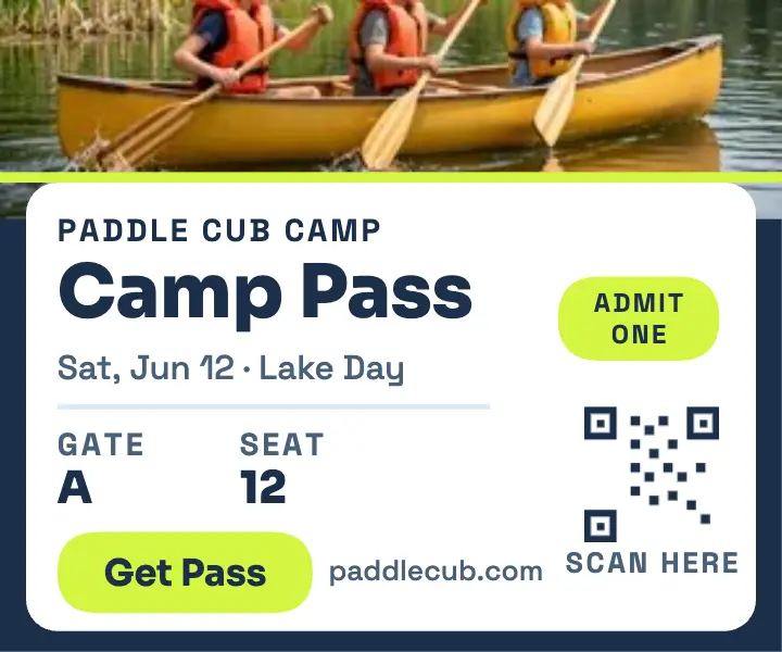 Paddle Cub Camp pass medium rectangle template