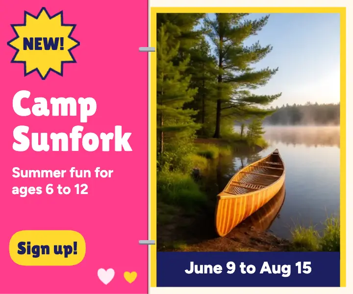 Camp Sunfork pull-out ad template