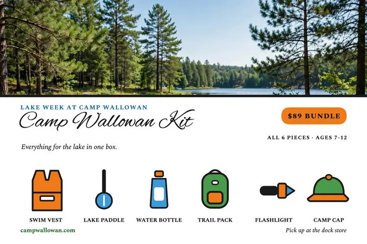 Camp Wallowan Kit starter pack postcard template