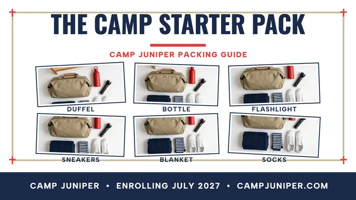 Camp Juniper starter pack thumbnail template
