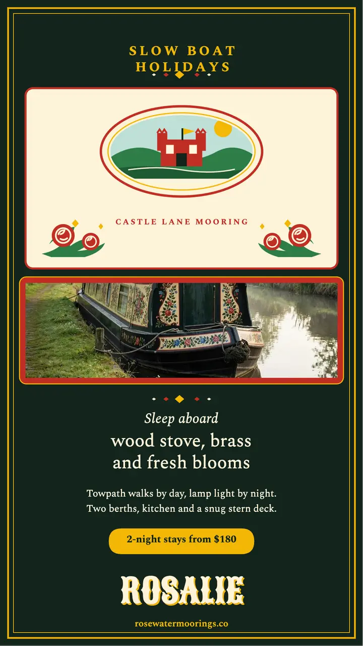 Rosewater canal boat folk story template