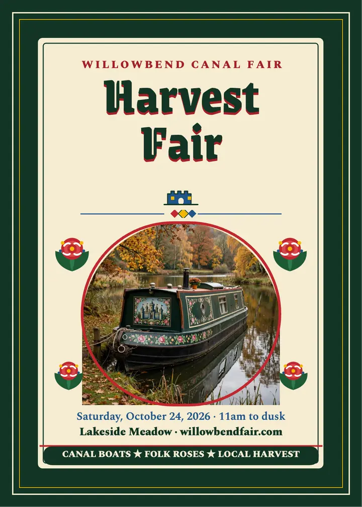 Willowbend Canal Fair harvest invitation template